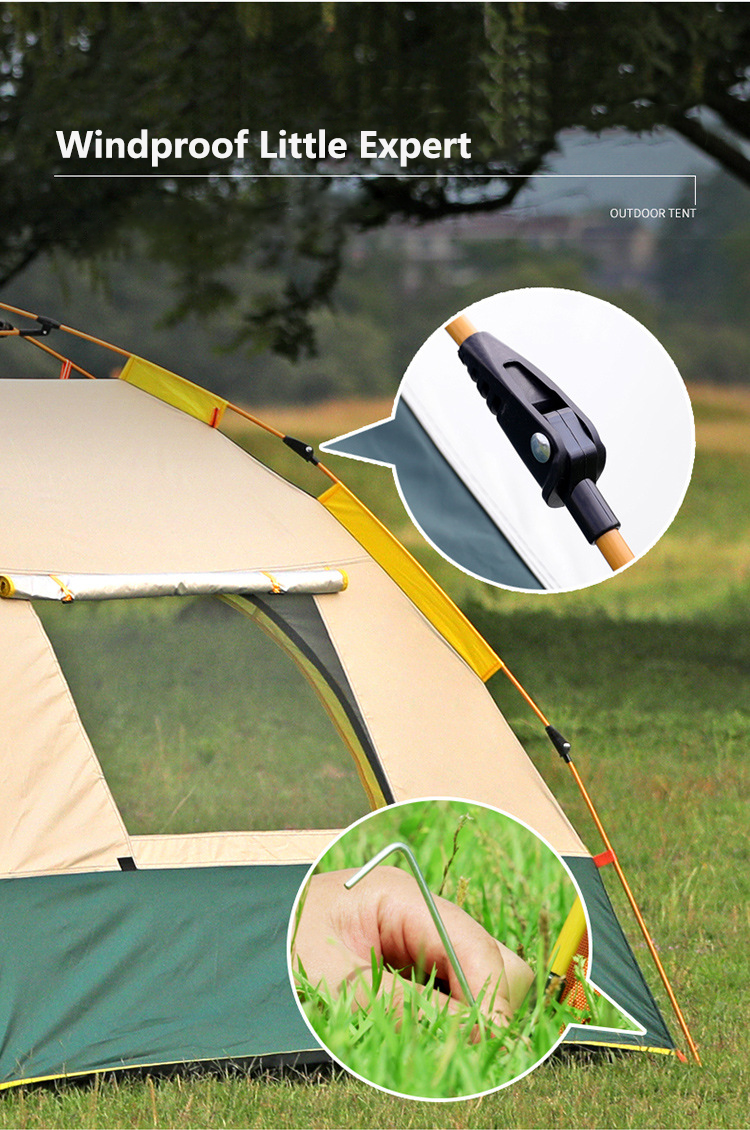 RUGGED LIFE WATERPROOF 2 PERSON TENT - 4 SEASONS - OXFORD FABRIC - DARK GREEN
