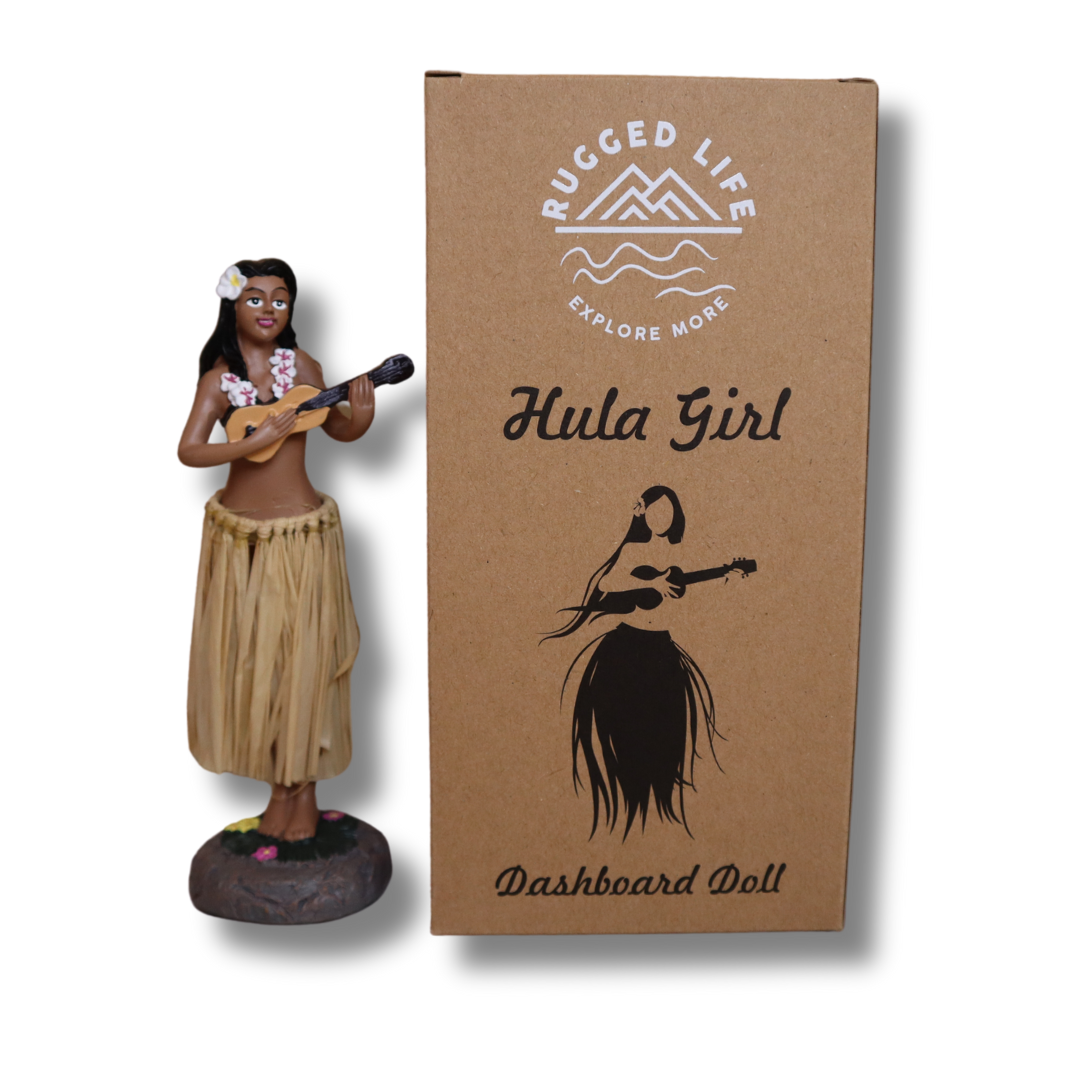 RUGGED LIFE HAWAIIAN HULA DASHBOARD DOLL
