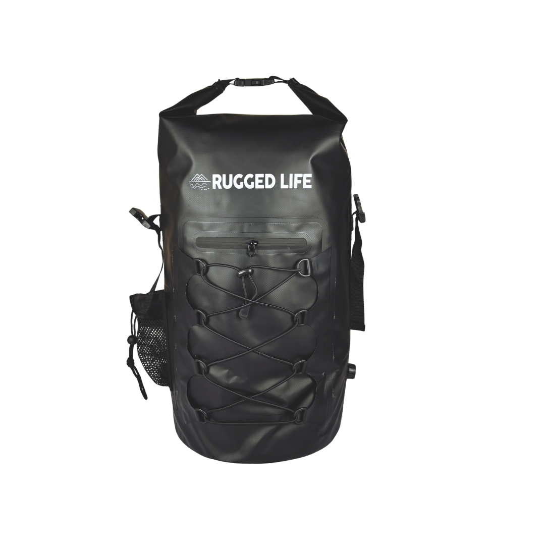 Rugged Life 40L Dry & Compression Bag Backpack - Heavy Duty Black