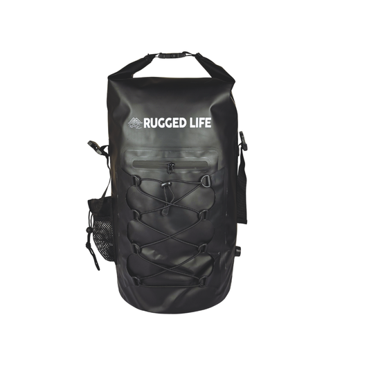 Rugged Life 40L Dry & Compression Bag Backpack - Heavy Duty Black