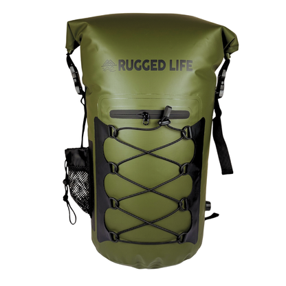 Rugged Life 40L Dry & Compression Bag Backpack - Heavy Duty Black