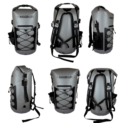 Rugged Life 40L Dry & Compression Bag Backpack - Heavy Duty Black