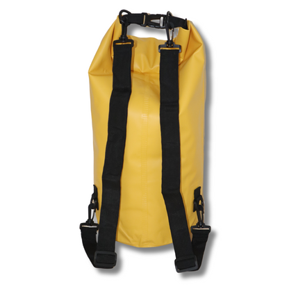 Rugged Life Heavy Duty 20L Dry Bag with Roll-Top Closure - Waterproof Backpack with Dual Straps - Yellow