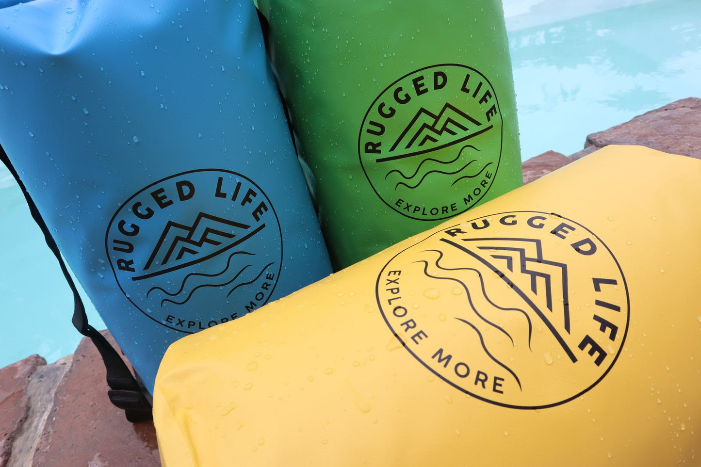 Rugged Life Heavy Duty 20L Dry Bag with Roll-Top Closure - Waterproof Backpack with Dual Straps - Yellow